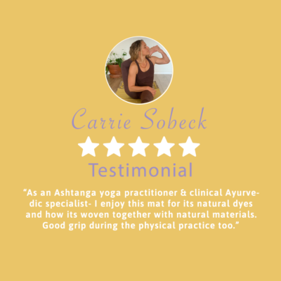 Google Review for Authentic Ayurveda Yoga Mats by aura mat™ Carrie Sobeck