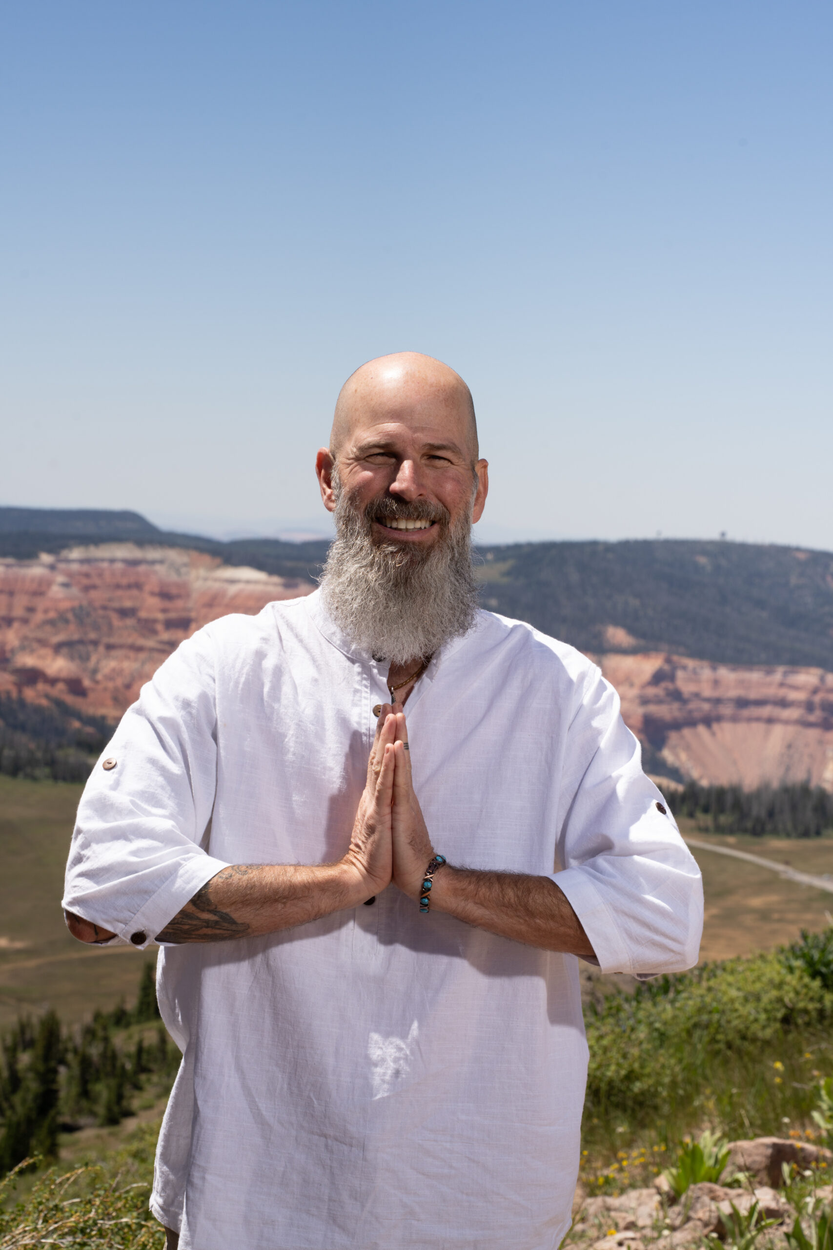 Ryan Bean on a aura mat™ Magic Carpet Doing Yoga